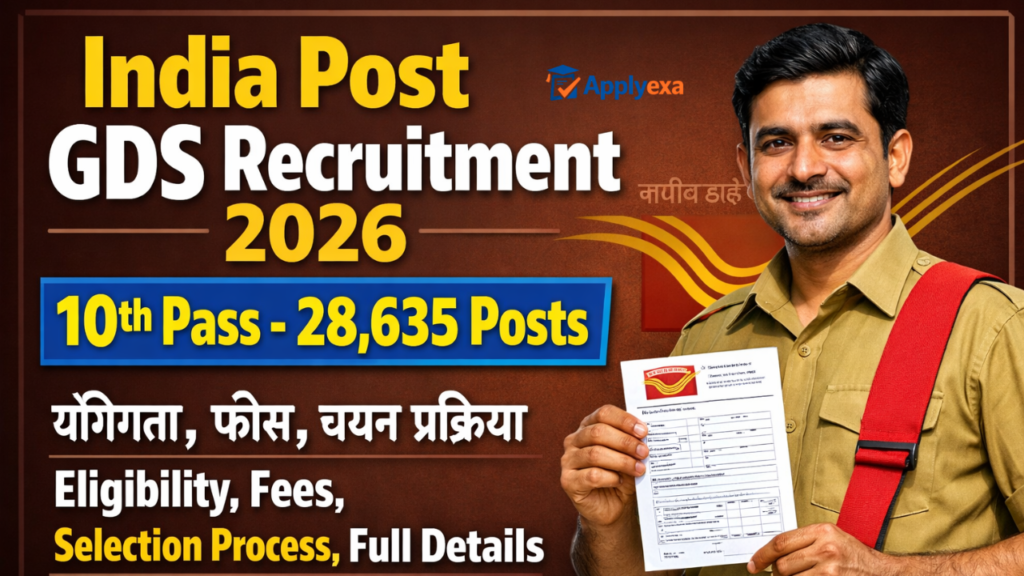 India Post GDS Recruitment 2026 (Link Active): Apply Online for 28,635 Posts, Eligibility, Fees, Selection Process, Full Details