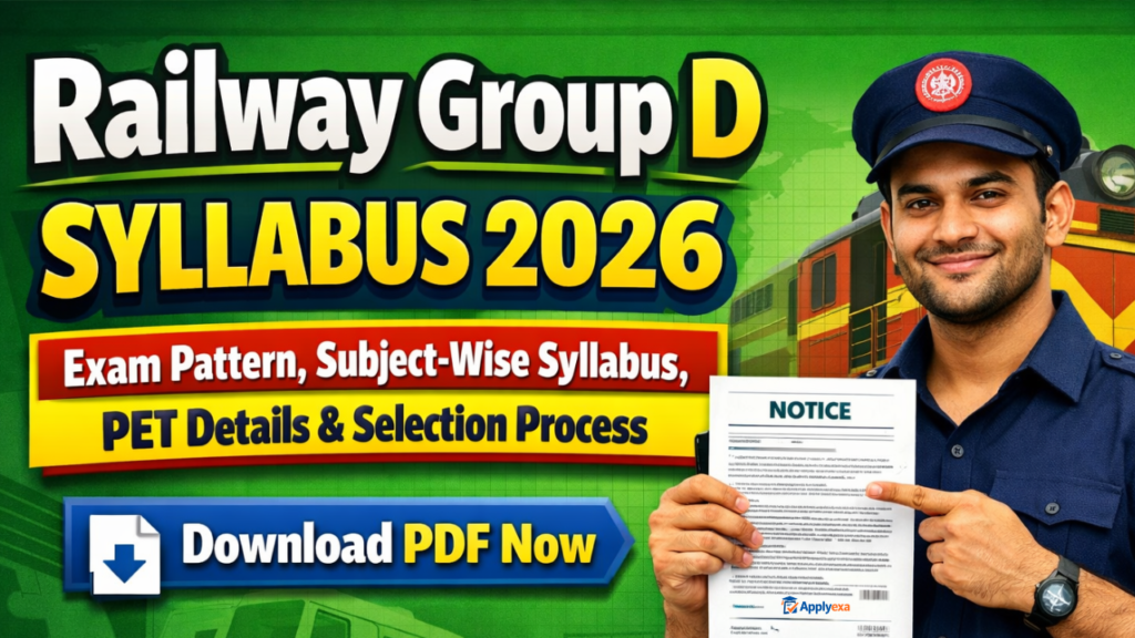 Railway Group D Syllabus 2026: Exam Pattern, Subject-Wise Syllabus, PET Details, Selection Process & Full Details